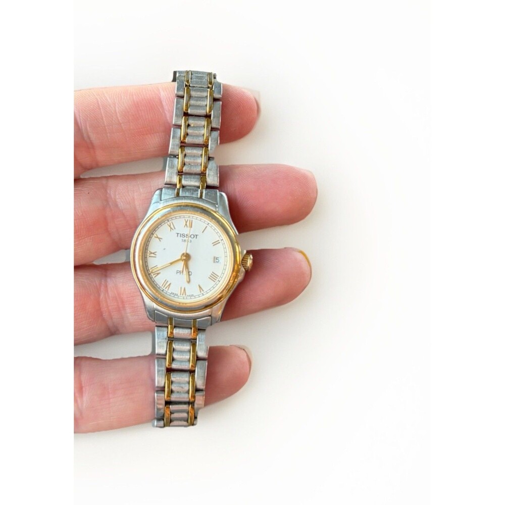 Tissot 1853 PR50 Women’s Two Tone Quartz Watch Wristwatch Sapphire Crystal
